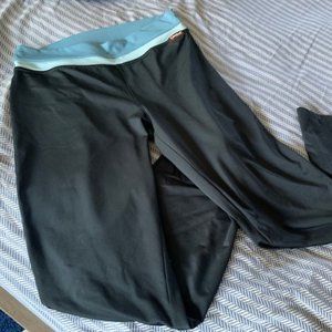 Enuf Black with Light blue waist Yoga Pants - Size M